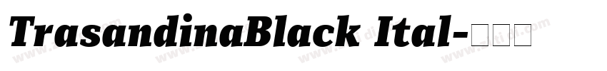 TrasandinaBlack Ital字体转换